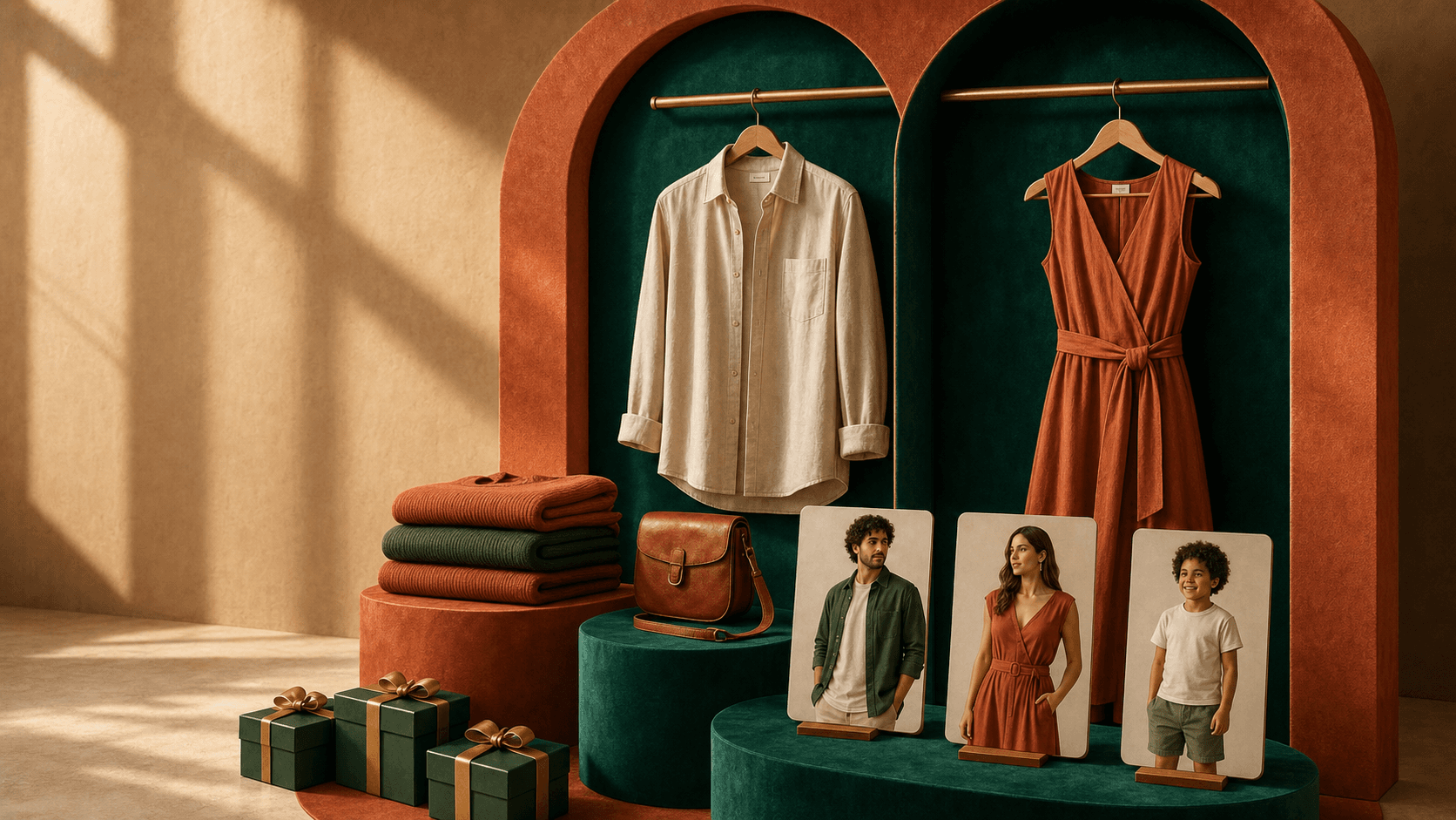 Vitrine K&C STORE com moda masculina, feminina e infantil