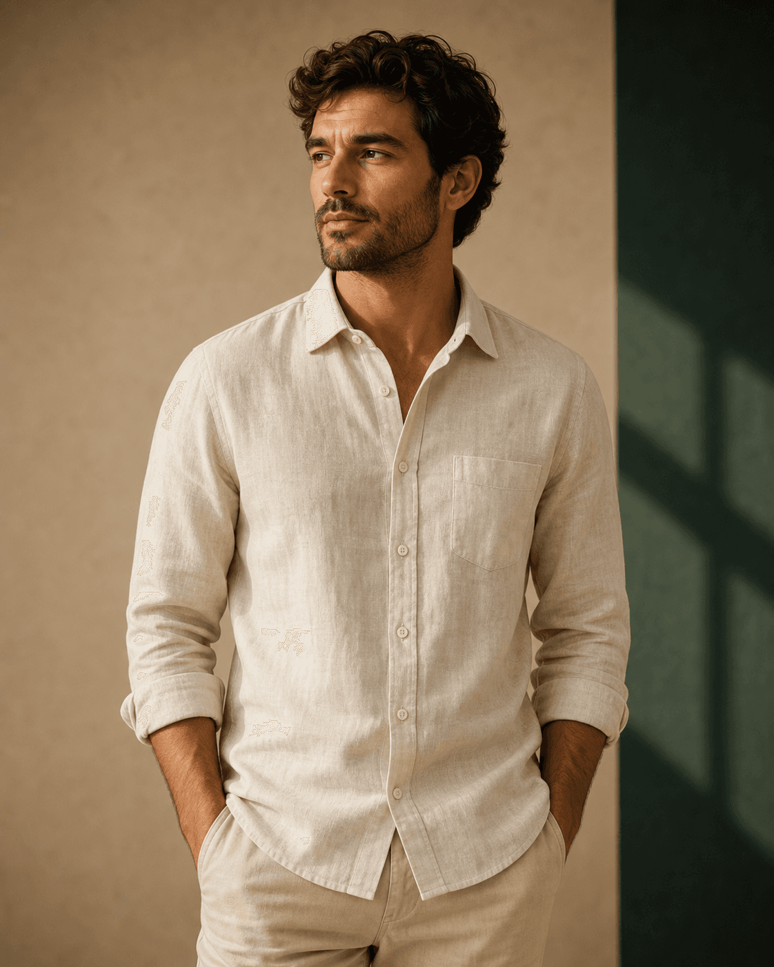 Camisa Linho Manga Longa